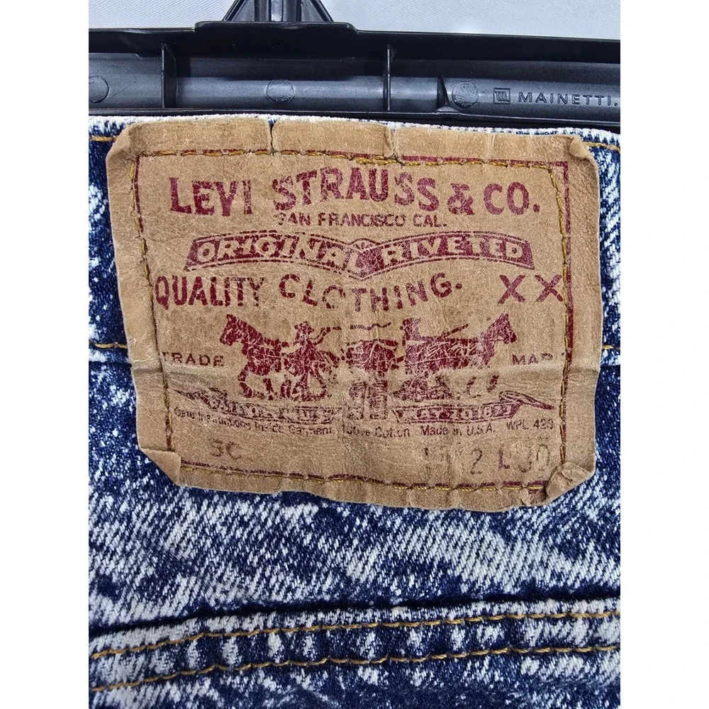 Vintage Levis 512 Acid Wash Jeans Mens 42x30 Slim Tapered Leg Made in USA 80s90s
